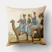 ロケット隊およびヒトコブラクダ隊、ベンガルの軍隊1817年 クッション (裏面)