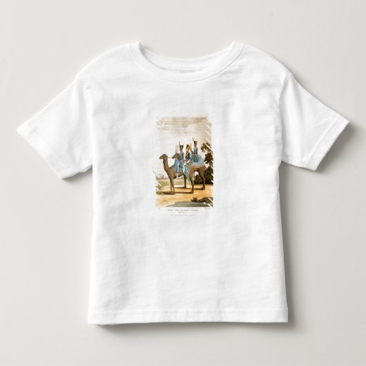 ロケット隊およびヒトコブラクダ隊、ベンガルの軍隊1817年 トドラーTシャツ (正面)