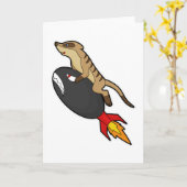 ロケット飛んでいるでメルカット カード (黄色い花)