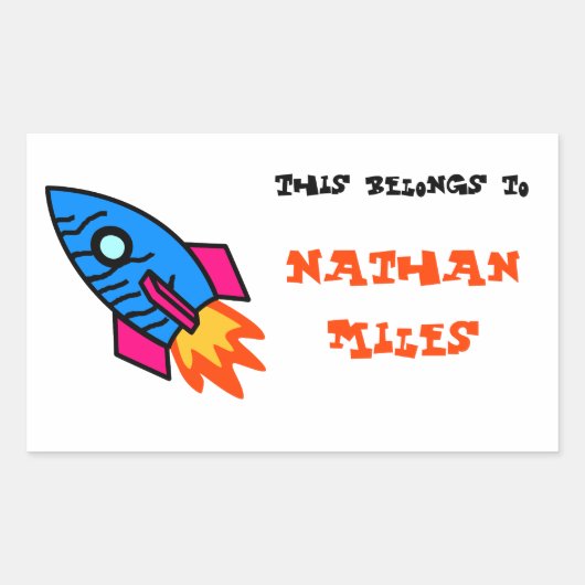 ロケット「これは…」 矩形シール 長方形シール (正面)