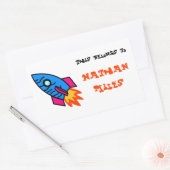 ロケット「これは…」 矩形シール 長方形シール (封筒)