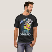 ロケット・アライグマ・スケート かわいい宇宙ゲーマーTシャツ Tシャツ (正面フル)