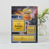 ロケット·キャット配送おもしろい招待状 招待状 (スタンド正面)