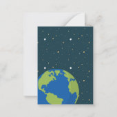 ロケット スペース クリエイティブ バレンタイン ノートカード (裏面)