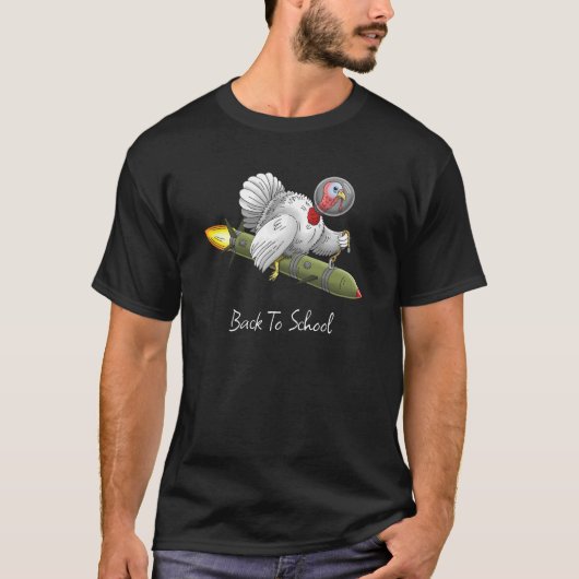 ロケット・ターキーのバックトゥスクール Tシャツ (正面)