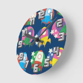 ロケット ラウンド壁時計 (傾斜)