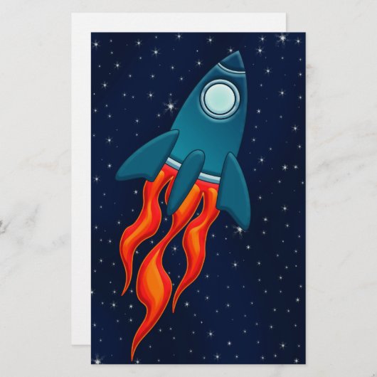 ロケット 便箋 (正面/裏面)