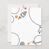 ロケット&宇宙誕生日カラーリングページ (正面)