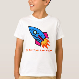 ロケット：月と背中のTシャツへ Tシャツ