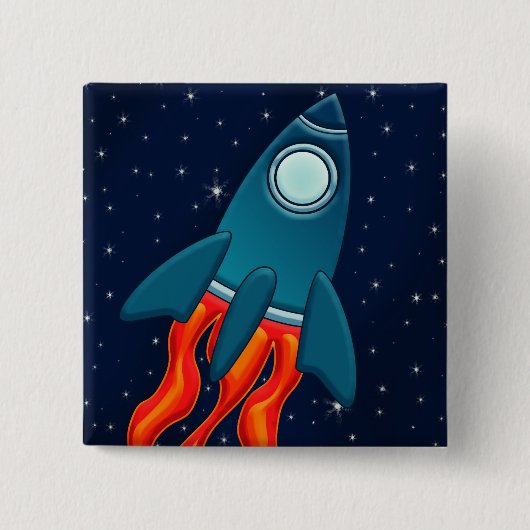ロケット 缶バッジ (正面)