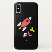 ロケット – 赤と黄色の抽象芸術ポップ・アートのアート。フライ! Case-Mate iPhoneケース (裏面)