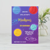 ロケット&銀河系テーマ 子供へ 招待状 (スタンド正面)