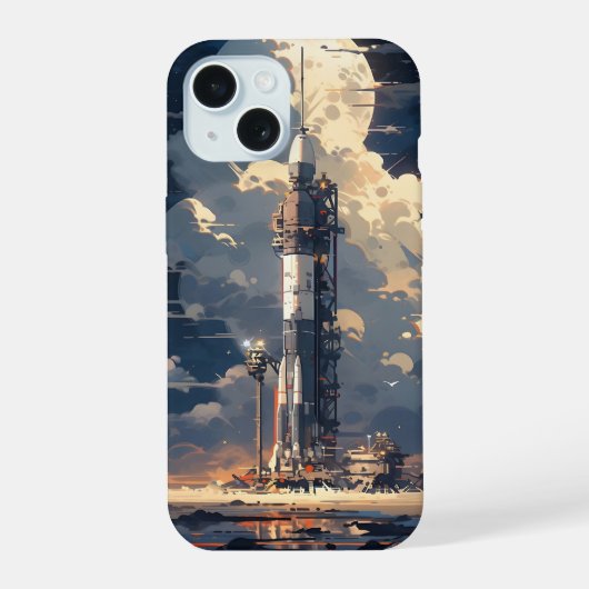 ロケット iPhone 15ケース (裏面)