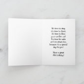 ロケパーソナライズされたット5誕生日 カード (内部)