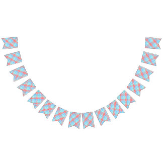 ロケポップ・アートのット、小さいプレイド バンティングフラッグ