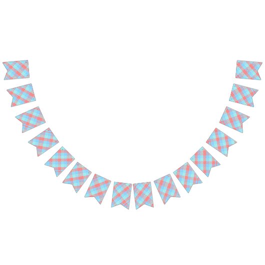 ロケポップ・アートのット、小さいプレイド バンティングフラッグ (全)