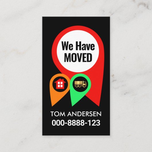 ロケーションアイコンを移動している 名刺 (正面)