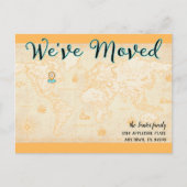 ロケーション ピン付きのヴィンテージ マップをお届けします ポストカード (正面)