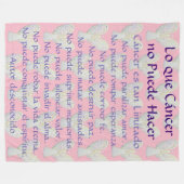 ロケ・カンサー・ノ・プーデ・ハサー・エンジェル・チェモ・ブランケット フリースブランケット (正面(横))