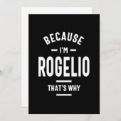 ロゲリオパーソナライズされた名誕生日 サンキューカード (正面/裏面)