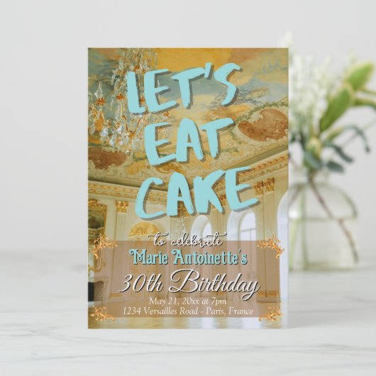 ロコエステティックバースデーパーティーMarie Antoinette 招待状 (スタンド正面)