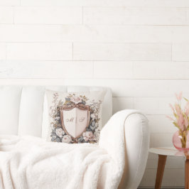 ロコエレガントコクレストイニシャル結婚フローラ クッション