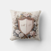 ロコエレガントコクレストイニシャル結婚フローラ クッション (正面)