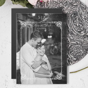 ロコエレガントフランスのコ写真の日付を保存 マグネット招待状