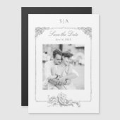 ロコエレガントフランスのコ写真の日付を保存 マグネット招待状 (正面/裏面)