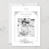 ロコエレガントフランスのコ写真の日付を保存 マグネット招待状 (正面)