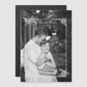 ロコエレガントフランスのコ写真の日付を保存 マグネット招待状 (正面/裏面)