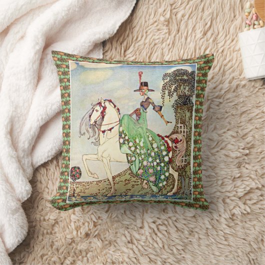 ロココおとぎ話の王女の乗馬 クッション (ブランケット)