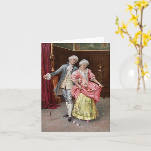 ロココのカップル カード (黄色い花)