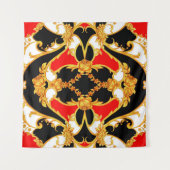 ロココの複雑なフローラ素子パネル タペストリー (正面(横))