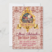 ロココエステティックバースデーパーティーソフトルネッサンス 招待状 (正面)