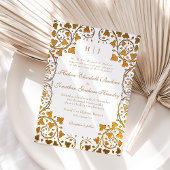 ロココエレガントクラシックフォーマル結婚ヴィンテージ 招待状