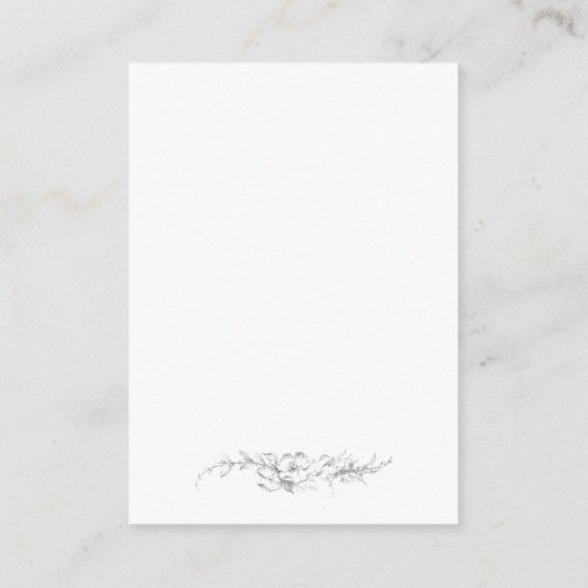 ロココエレガントフランスのフローラ枠 エンクロージャーカード (裏面)