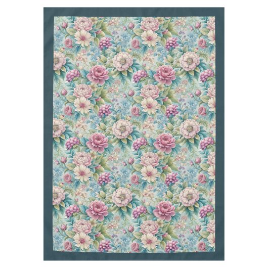 ロココエレガントフローラ華美植物模様 テーブルクロス (正面)