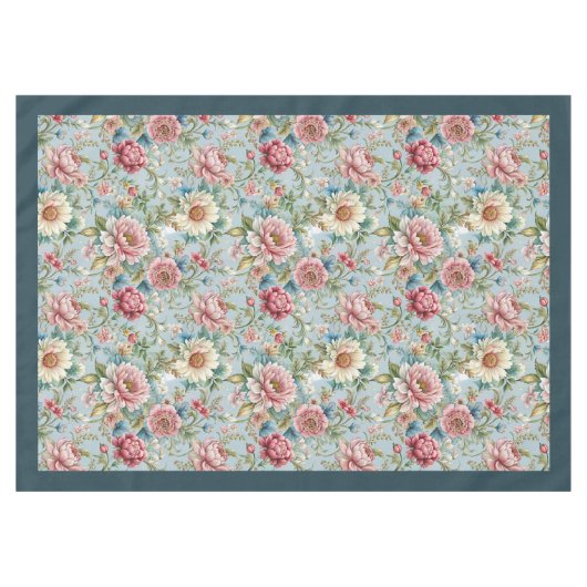 ロココエレガントフローラ華美植物模様 テーブルクロス (正面(横))