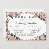 ロココエレガントペニーリハーサルディナー 招待状 (正面)