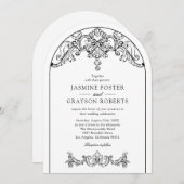 ロココエレガントヴィンテージウェディング 招待状 (正面/裏面)