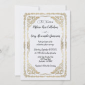 ロココスタイルフランスの華美結婚式招待状 招待状 (正面)