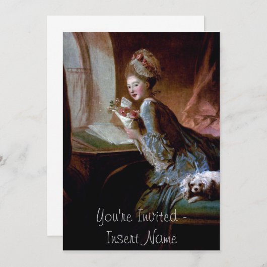 ロココスタイル 招待状 (正面/裏面)