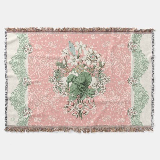 ロココソファが毛布コットンポリエステルを投げる スローブランケット (正面)