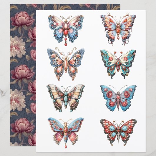 ロココバタフライを切り取る (正面/裏面)