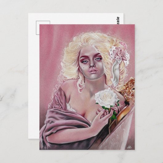 ロココバラ美少女はがき ポストカード (正面/裏面)