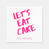 ロココバースデーパーティーマリー・アンティネットはっきりしたカスタム スタンダードカクテルナプキン (正面)