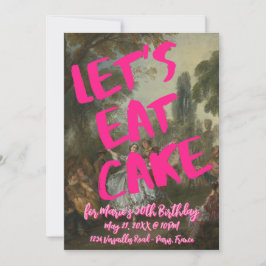 ロココバースデーパーティーマリー・アンティネットピはっきりしたンク 招待状