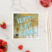 ロココバースデーパーティーマリー・アントワネットブルーはっきりしたル スタンダードカクテルナプキン (インサイチュ)