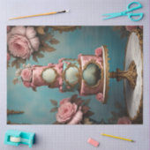 ロココパリジャン階層化ケーキ3デコページ紙 薄葉紙 (クラフト)